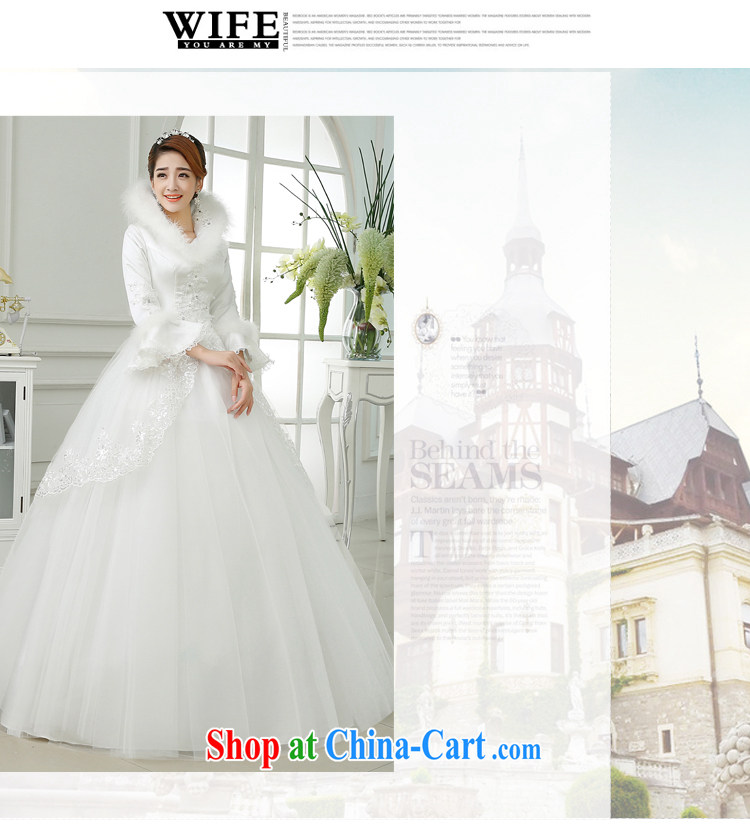 There is embroidery bridal 2015 winter new cotton wedding dresses long sleeved wool collar lace inserts drill winter clothing zipper wedding white XXXL 2 feet 4 waist Suzhou shipping pictures, price, brand platters! Elections are good character, the national distribution, so why buy now enjoy more preferential! Health