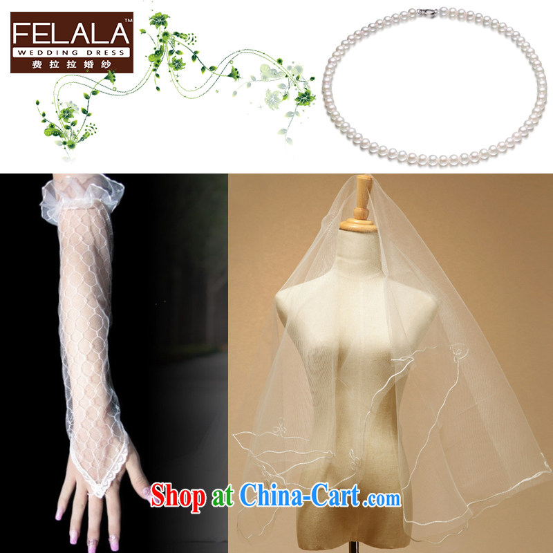 Ferrara and yarn gloves necklace wedding with tail wedding, private 3 piece set, La wedding (FELALA), and, on-line shopping