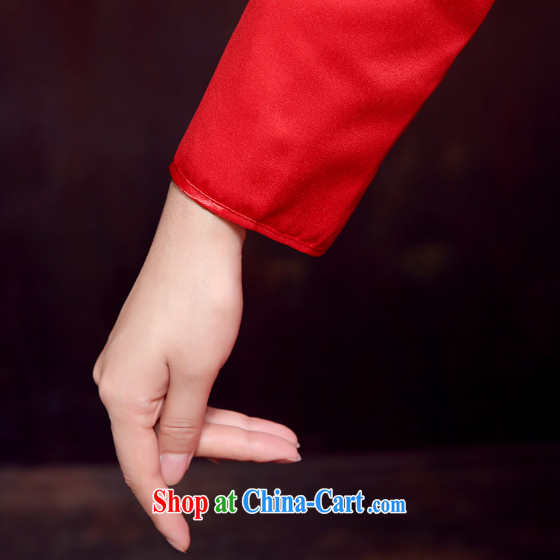Love so Peng 2014 autumn and winter, new long-sleeved dresses skirts long, cultivating marriages toast red winter clothes, cotton robes Customer to size. No refunds or exchanges, love so Pang, shopping on the Internet