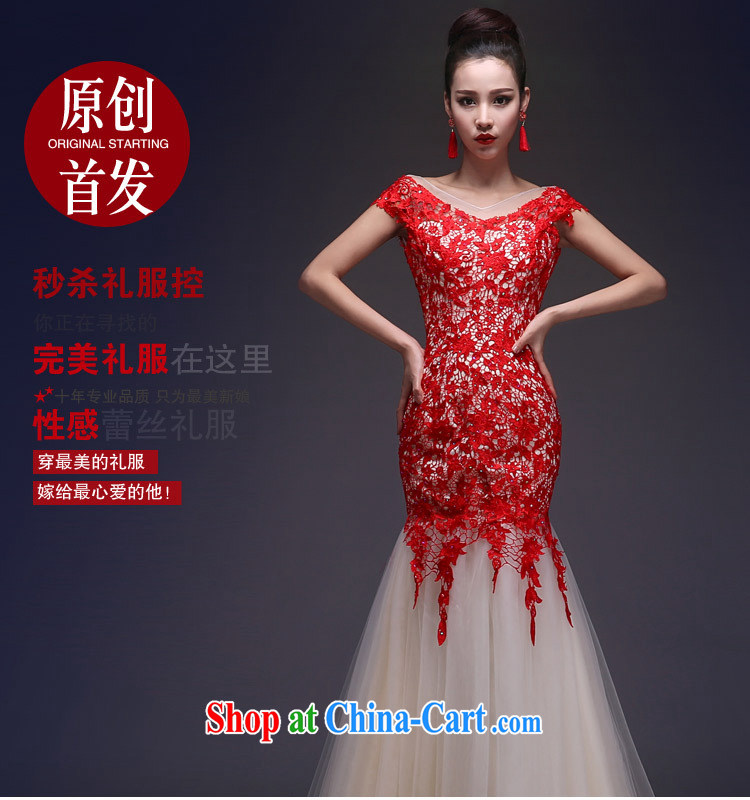 There's a wedding dresses new dual-shoulder crowsfoot beauty lace long strap Evening Dress XS 5269 red XL pictures, price, brand platters! Elections are good character, the national distribution, so why buy now enjoy more preferential! Health