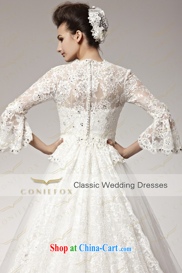 Creative Fox high-end custom wedding 2015 new lace long-sleeved tail wedding sexy V for wedding bridal shaggy wedding 90,152 white tailored pictures, price, brand platters! Elections are good character, the national distribution, so why buy now enjoy more preferential! Health