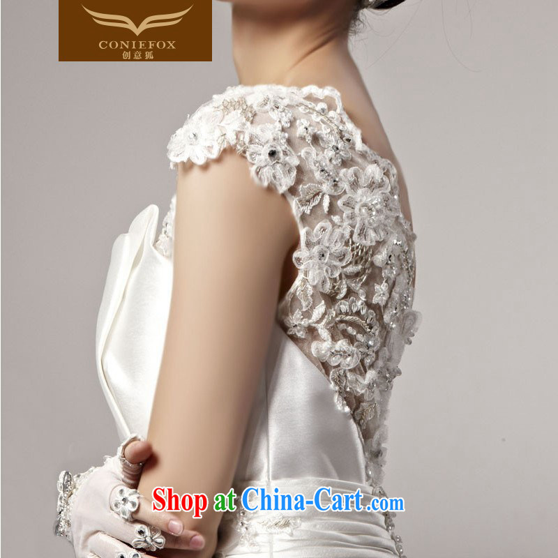 Creative Fox tailored wedding romantic only the US with wedding bridal lawn wedding wedding elegant lace the shoulder graphics thin wedding 90,153 white tailored to creative Fox (coniefox), online shopping