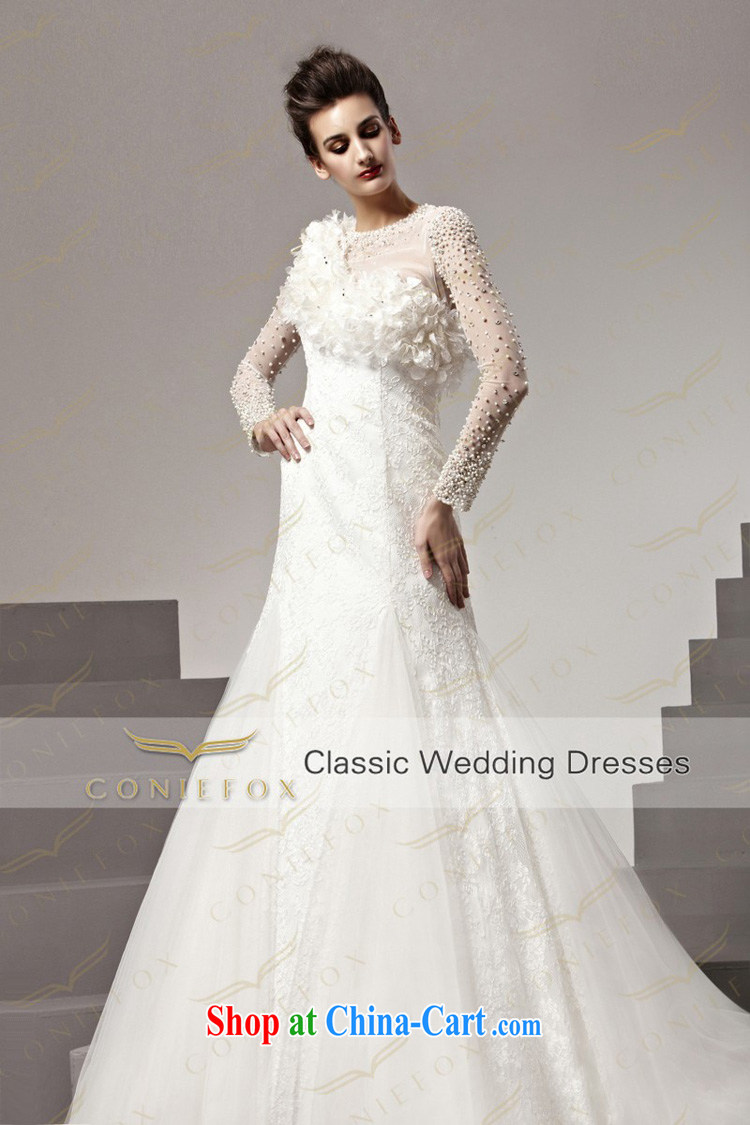 Creative Fox tailored wedding dresses 2015 new white wedding romantic luxury long-sleeved bridal wedding advanced tail wedding dresses 90,160 white tailored pictures, price, brand platters! Elections are good character, the national distribution, so why buy now enjoy more preferential! Health