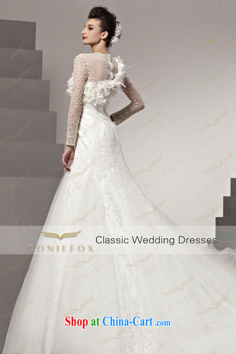 Creative Fox tailored wedding dresses 2015 new white wedding romantic luxury long-sleeved bridal wedding advanced tail wedding dresses 90,160 white tailored pictures, price, brand platters! Elections are good character, the national distribution, so why buy now enjoy more preferential! Health