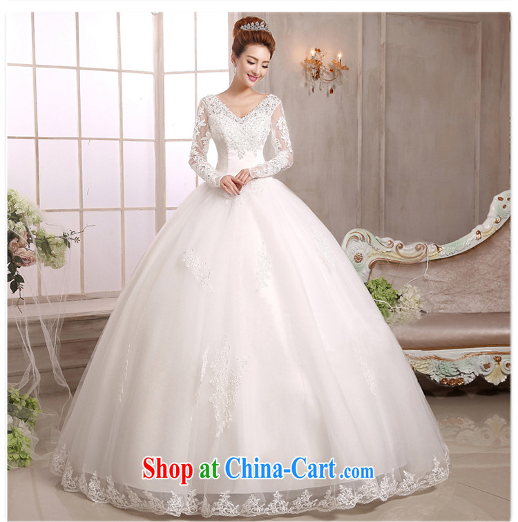 7 color 7 tone Korean version 2015 new Korean lace Princess a Field shoulder V collar graphics thin wedding dresses long sleeved wedding H 051 white tailored (final) pictures, price, brand platters! Elections are good character, the national distribution, so why buy now enjoy more preferential! Health