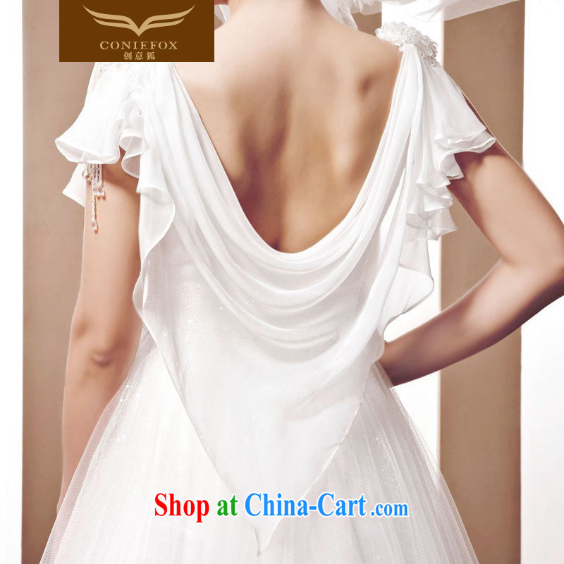 Creative Fox wedding is tailored to sense of deep V collar graphics thin wedding dresses with bridal dress White Dress wedding 90,080 white tailored to creative Fox (coniefox), and, on-line shopping