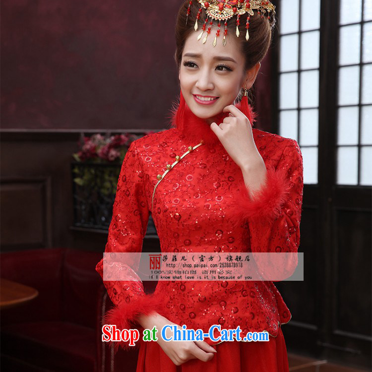 The red Chinese Winter and cotton plus Gross warm necks wedding dresses long bridal toast serving women dresses dress customer size will not be returned. Pictures, price, brand platters! Elections are good character, the national distribution, so why buy now enjoy more preferential! Health