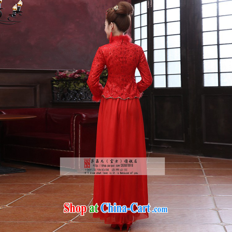 The red Chinese Winter and cotton plus Gross warm necks wedding dresses long bridal toast serving women dresses dress customer size will not be returned. Pictures, price, brand platters! Elections are good character, the national distribution, so why buy now enjoy more preferential! Health