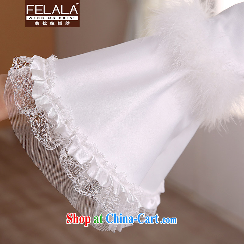 Ferrara 2015 new winter, thick wedding elegant lace horn cuff wedding XL (2 feet 2), Ferrara wedding (FELALA), shopping on the Internet