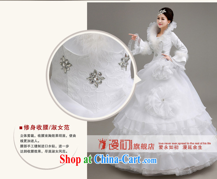 Early definition wedding dresses new 2015 winter Korean wedding winter long-sleeved wool collar thick winter, wedding white winter with wedding dresses white XXL code pictures, price, brand platters! Elections are good character, the national distribution, so why buy now enjoy more preferential! Health