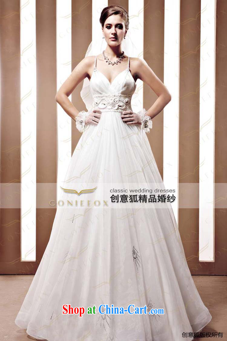 Creative Fox tailored wedding straps graphics thin white wedding dresses Korean Princess shaggy wedding dress elegant and noble with wedding 90,059 white tailored pictures, price, brand platters! Elections are good character, the national distribution, so why buy now enjoy more preferential! Health