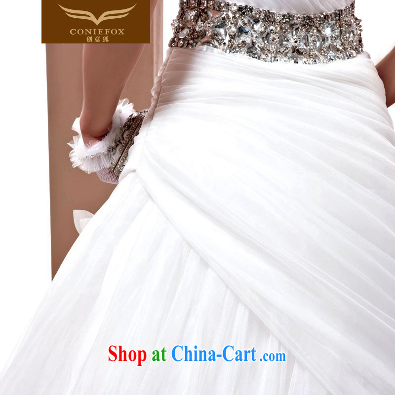 Creative Fox high-end wedding dresses custom, Japan, and South Korea imported fabrics staples high Pearl wedding dresses 2015 new marriages white wedding 90,038 white tailored, creative Fox (coniefox), online shopping