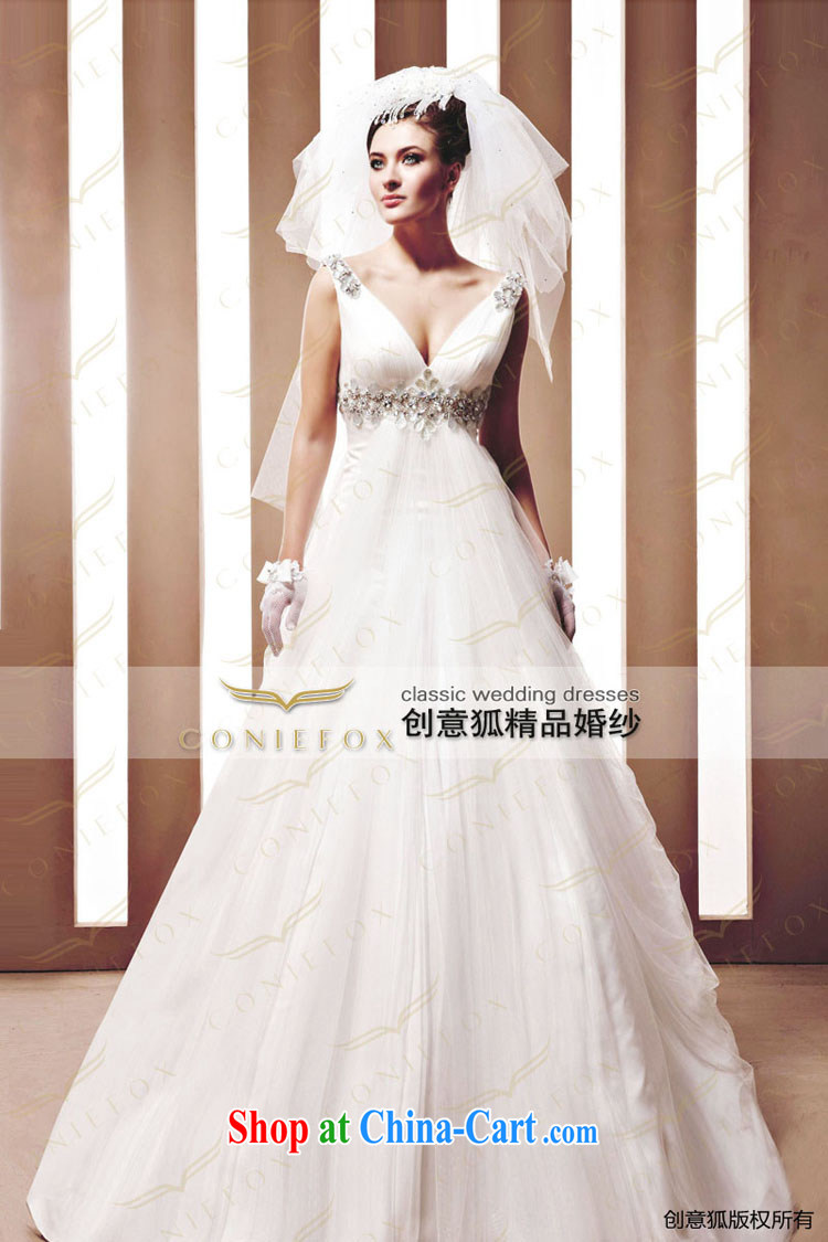 Creative Fox high-end wedding dresses custom 2015 new high-sense V bridal white wedding classic with Korean-style wedding 90,015 white tailored pictures, price, brand platters! Elections are good character, the national distribution, so why buy now enjoy more preferential! Health