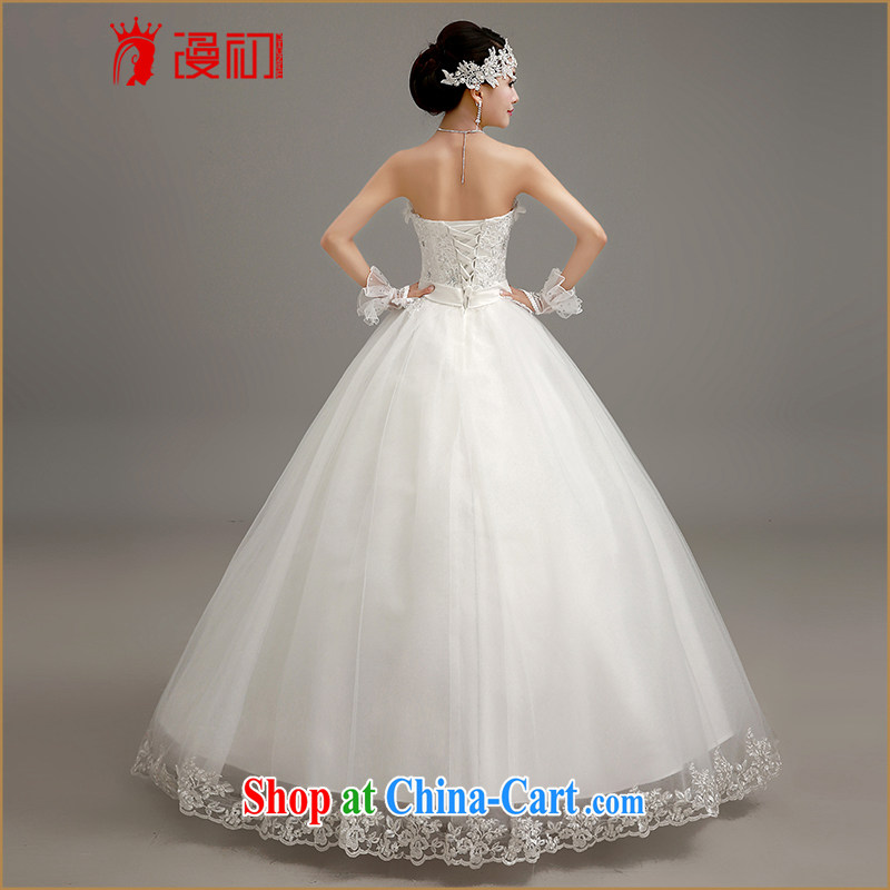 Early spread new 2015 erase chest wedding Korean video thin white flowers summer Princess shaggy dress dress white XL, diffuse, and shopping on the Internet