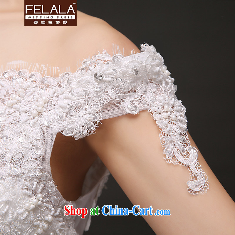 Ferrara 2015 new bride a Field shoulder with noble lace beaded wedding XL (2 feet 2), Ferrara wedding (FELALA), shopping on the Internet