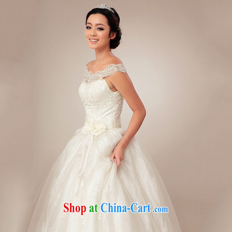With the 2015 spring new Alice a shoulder bag shoulder with wedding Princess tied with Korean lace maternity wedding dresses white XL, AIDS, and shopping on the Internet