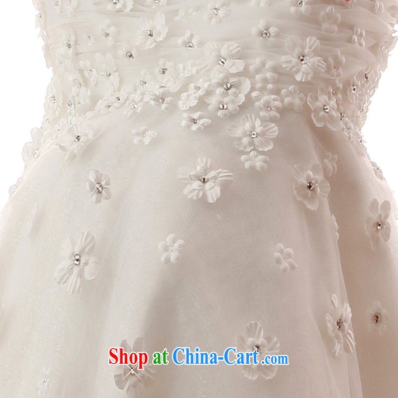 With the 2015 spring new wedding Daisy wiped his chest large-tail flowers white custom bridal photography wedding dresses white tailored to HIV, and shopping on the Internet