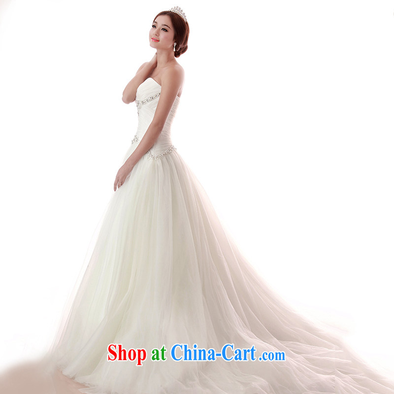 With the 2015 spring new Wedding This lady Princess only wiped his chest Deluxe Big-tail wedding photography at night white tailored to HIV, and, shopping on the Internet
