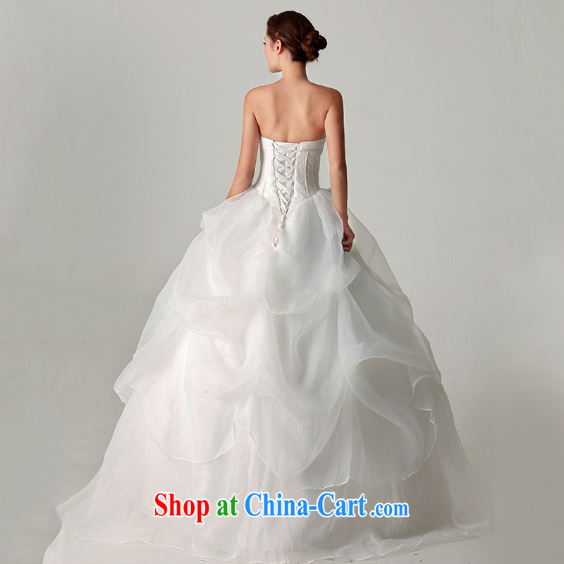 With the 2015 spring new wedding dresses dawn with shaggy lace Butterfly Festival marriages wedding dresses white XL, AIDS, and shopping on the Internet