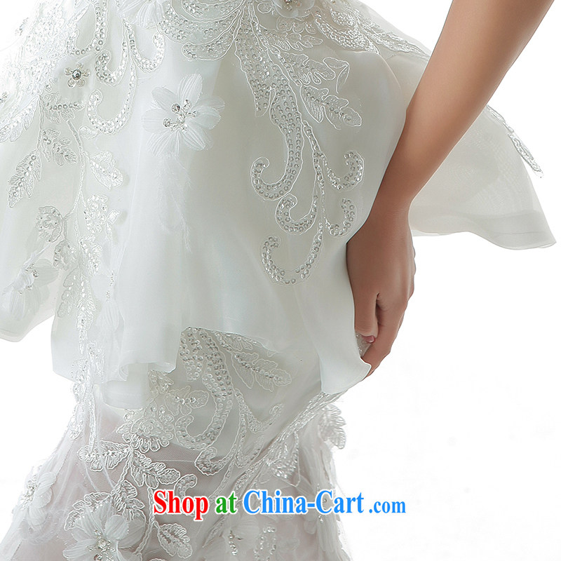 With the 2015 new wedding in early summer and half the tail end crowsfoot flash drill wiped his chest stylish graphics thin bridal gown ivory long-tail, L, AIDS, and, shopping on the Internet