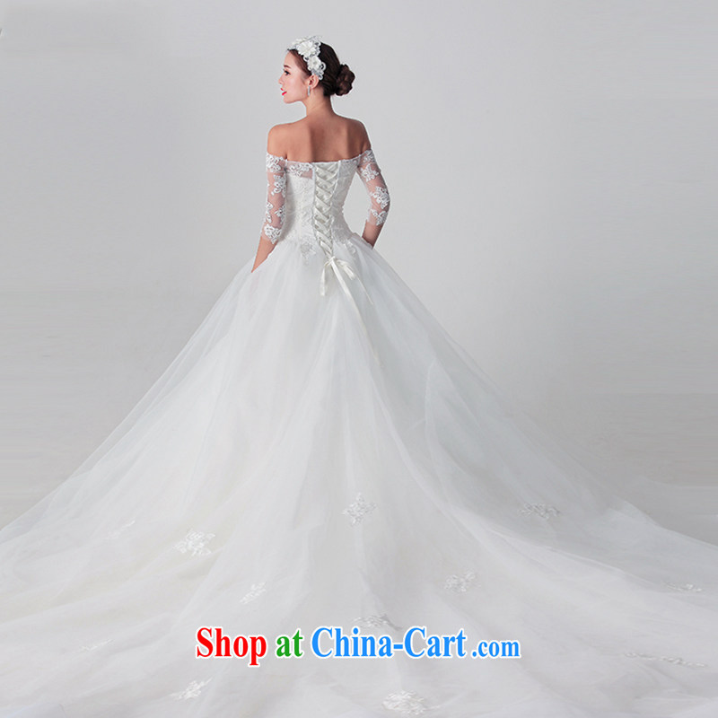 In the spring 2015 new wedding dresses evergreens of the Field shoulder long-tail white XL, AIDS, and shopping on the Internet