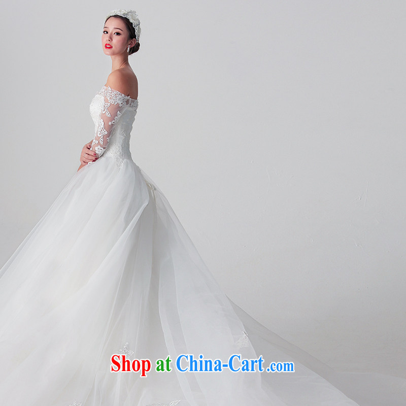 In the spring 2015 new wedding dresses evergreens of the Field shoulder long-tail white XL, AIDS, and shopping on the Internet