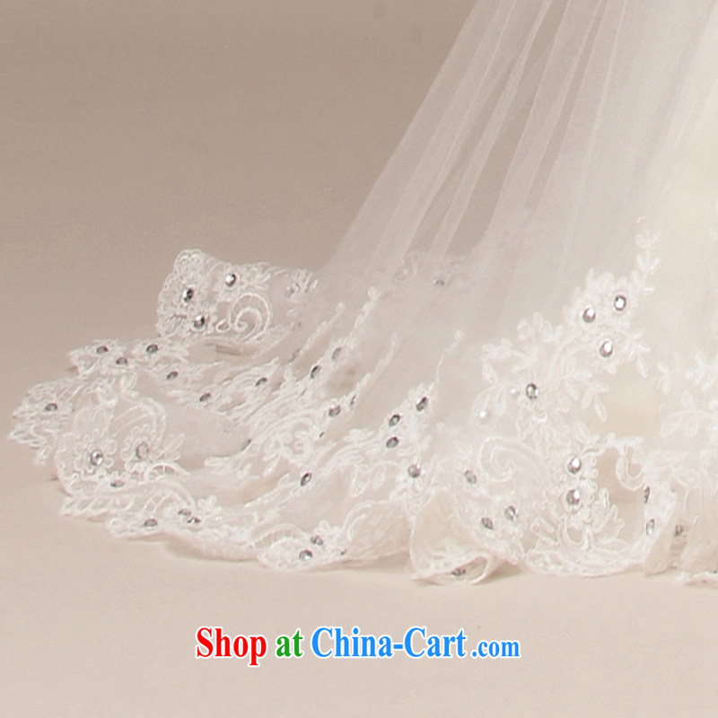 With the 2015 spring new prettier tied with satin lace long-tail stylish wood drill retro Korean wedding white L, AIDS, and shopping on the Internet