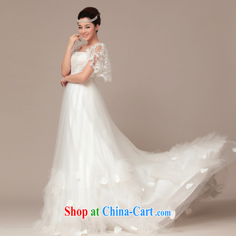 With the 2015 spring new wedding buds lace shawl Korean Princess tail wedding ivory XL, AIDS, and, shopping on the Internet
