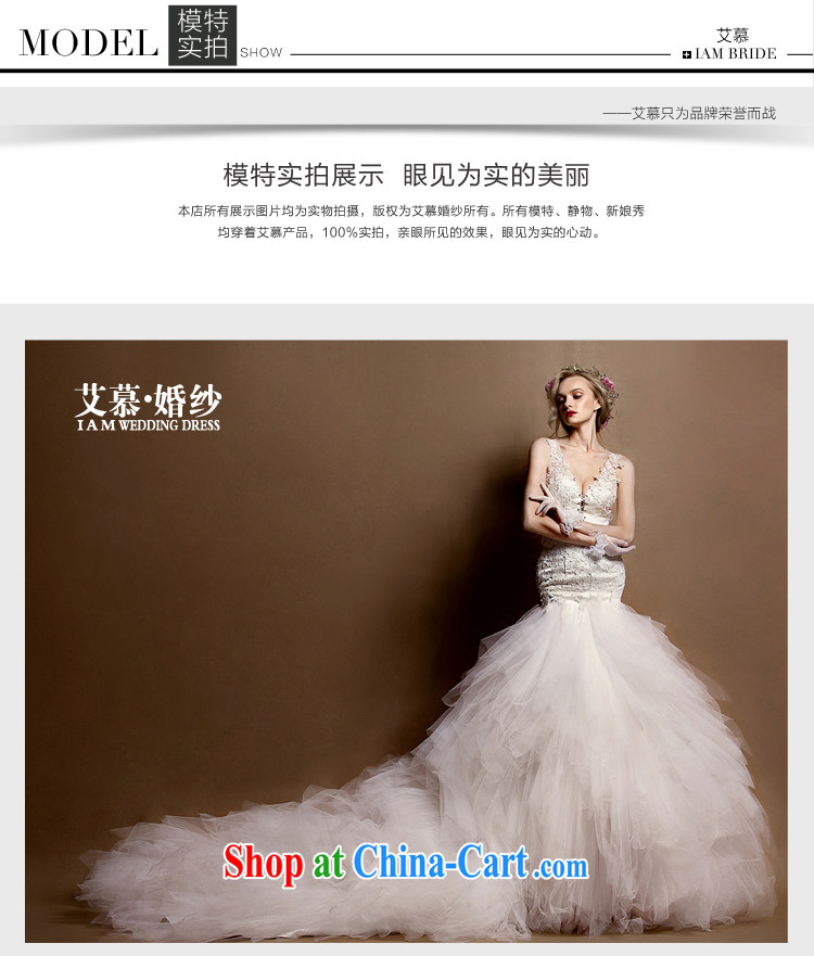 With the 2015 spring new ya -- Deep V lace crowsfoot tail half revealed the bride wedding dresses ivory L pictures, price, brand platters! Elections are good character, the national distribution, so why buy now enjoy more preferential! Health