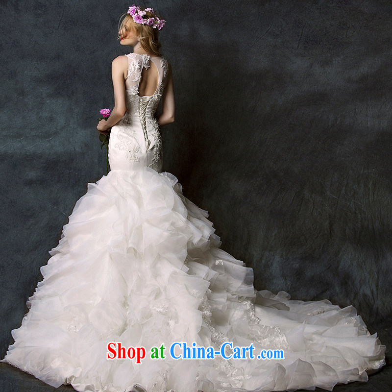 On the wedding dress spring 2015 new books Yao lace bare chest crowsfoot long-tail bridal wedding dresses ivory tailored to HIV, and shopping on the Internet