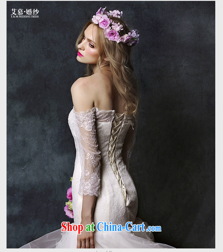 With the 2015 spring new covered by bare-chest lace field shoulder crowsfoot long-sleeved bridal wedding dresses white L pictures, price, brand platters! Elections are good character, the national distribution, so why buy now enjoy more preferential! Health