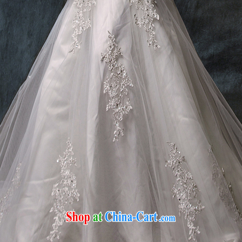 On the wedding dress spring 2015 new beginning Yao half and wiped his chest lace crowsfoot tail bridal wedding dresses white M, AIDS, and shopping on the Internet