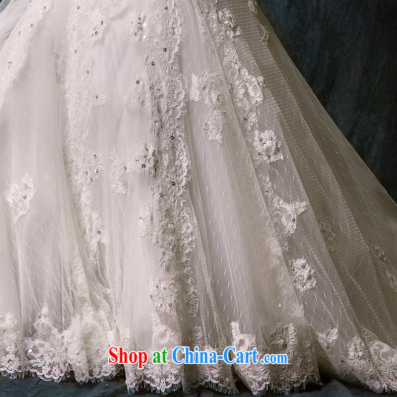 With the 2015 spring new Chui Xuan half and wiped his chest lace crowsfoot long-tail bridal wedding dresses white tailored to HIV, and shopping on the Internet