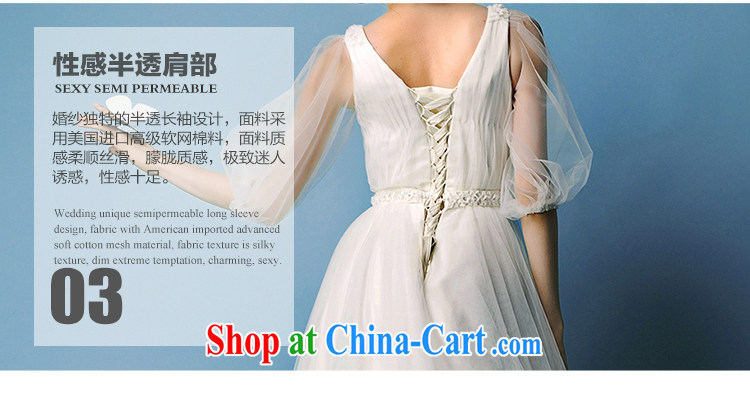 On the wedding 2015 new buds covered by deep V half and long-sleeved Princess shaggy dress bridal wedding dresses white XL pictures, price, brand platters! Elections are good character, the national distribution, so why buy now enjoy more preferential! Health