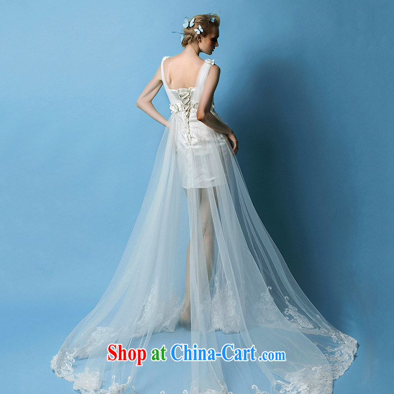 On the bridal suite 2015 new Ya acajou (shoulders half and wiped his chest short bridal wedding dresses white XL, AIDS, and shopping on the Internet