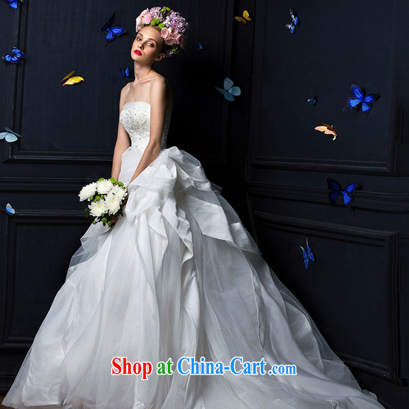 On the bridal suite 2015 new Lithuania fuser cleaning chest lace shaggy dress long-tail bridal wedding dresses ivory XL, AIDS, and, shopping on the Internet