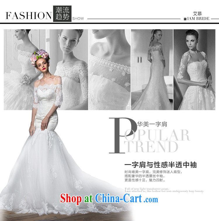 With the 2015 new Mya covers the field shoulder bare chest lace crowsfoot-tail long-sleeved bridal wedding dresses white L pictures, price, brand platters! Elections are good character, the national distribution, so why buy now enjoy more preferential! Health