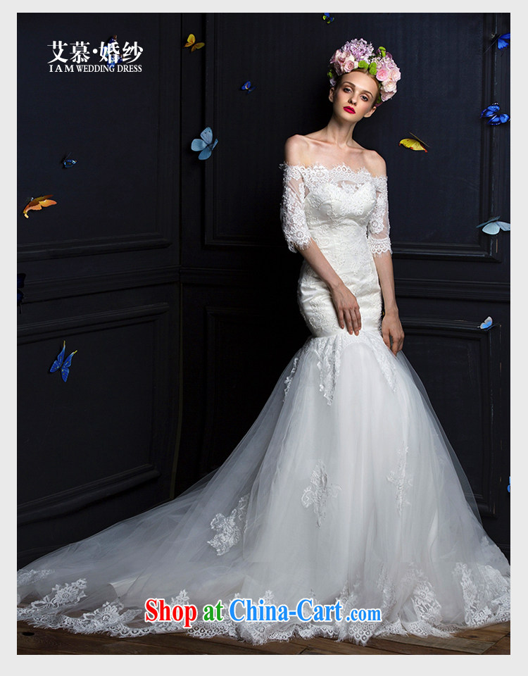 With the 2015 new Mya covers the field shoulder bare chest lace crowsfoot-tail long-sleeved bridal wedding dresses white L pictures, price, brand platters! Elections are good character, the national distribution, so why buy now enjoy more preferential! Health
