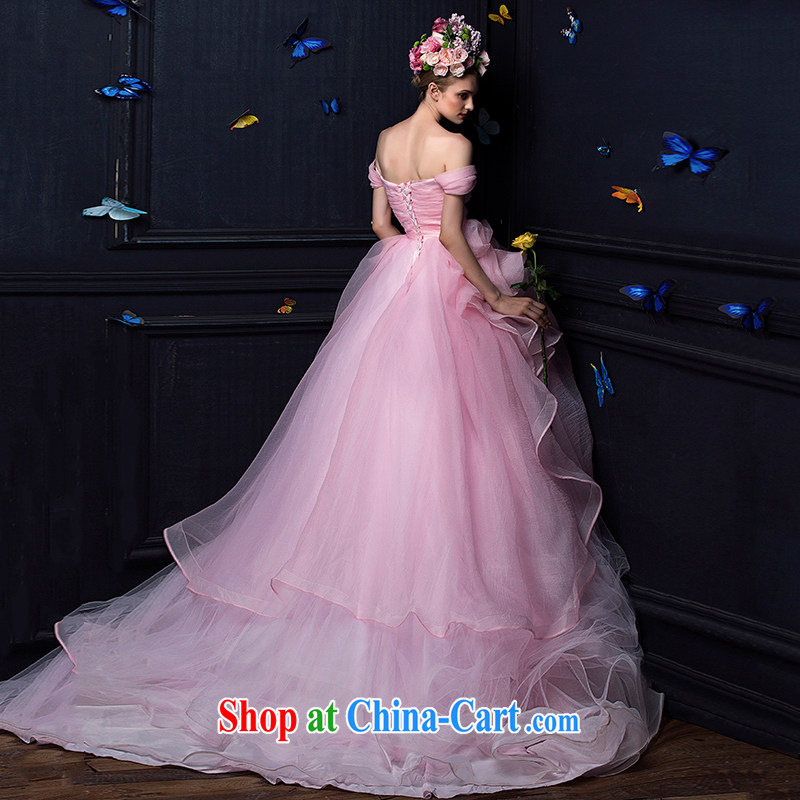 On the wedding dresses wedding dresses 2015 New Toner smears, chest a shoulder Princess bubble dresses wedding dresses light pink XL, AIDS, and shopping on the Internet