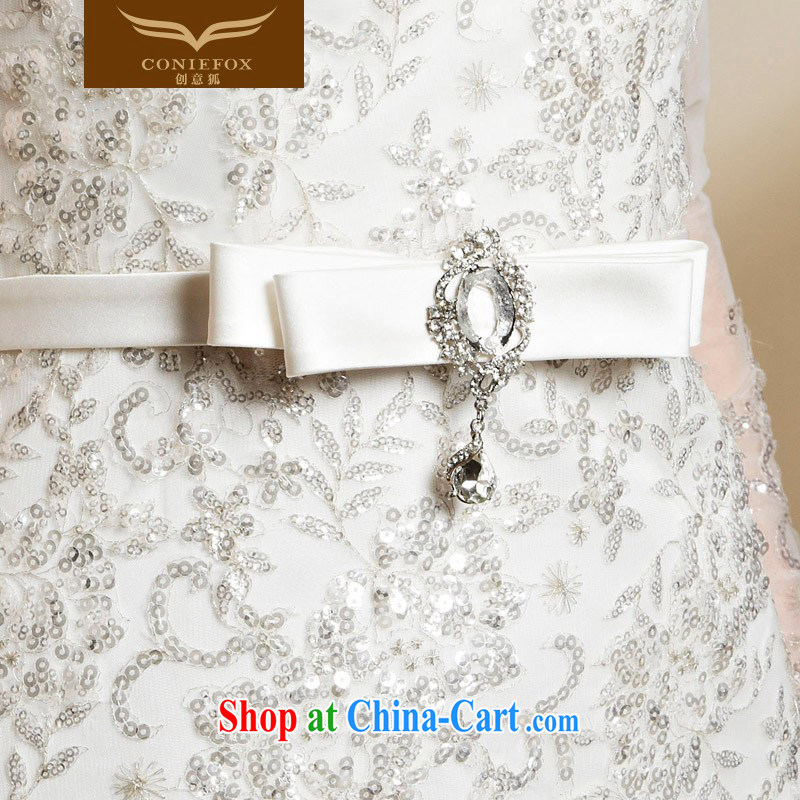 Creative Fox high-end custom wedding dresses 2015 New Beauty video thin white bridal dress high waist long wiped his chest wedding 90,201 picture color tailored, creative Fox (coniefox), online shopping