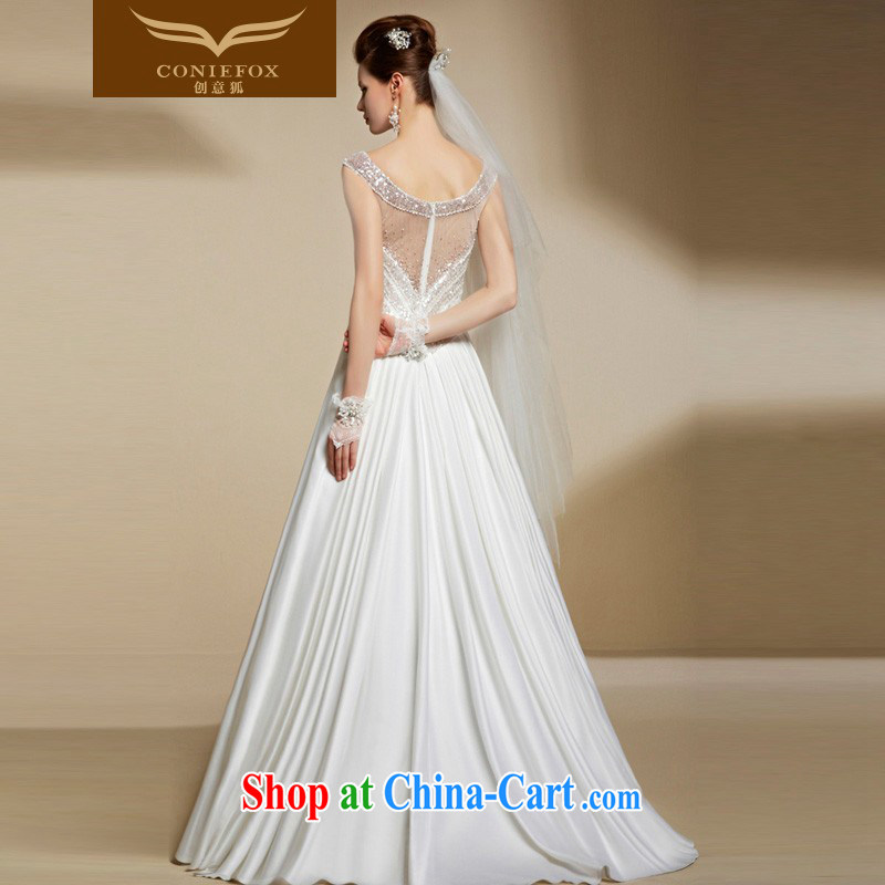 Creative Fox high-end custom white wedding dresses 2015 new cultivating high-waist graphics thin shoulders and elegant long bridal gown 90,208 tailored to creative Fox (coniefox), online shopping