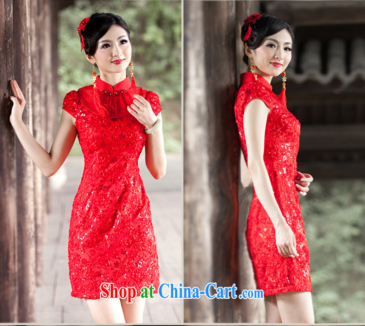 ruyi, 2014 new bride Chinese wedding married Yi red bridal toast clothing cheongsam dress 4613 4613 red XXL pictures, price, brand platters! Elections are good character, the national distribution, so why buy now enjoy more preferential! Health
