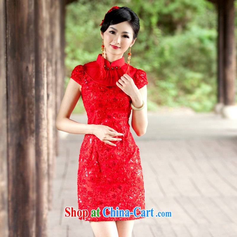 ruyi, 2014 new bride Chinese wedding married Yi red bridal toast clothing cheongsam dress 4613 4613 red XXL sporting, wind, shopping on the Internet