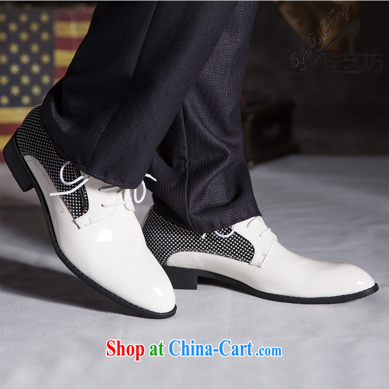 Men's leather shoes men's leather tips, shoes are the business shoes autumn and winter English Korean leisure shoes men's shoes black 44, love so Pang, shopping on the Internet