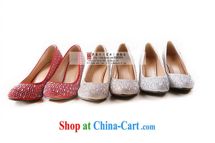 Bridal shoes gold bridal with thick with red shoes married women's shoe size, Round Head, silver 6cm with 39 pictures, price, brand platters! Elections are good character, the national distribution, so why buy now enjoy more preferential! Health