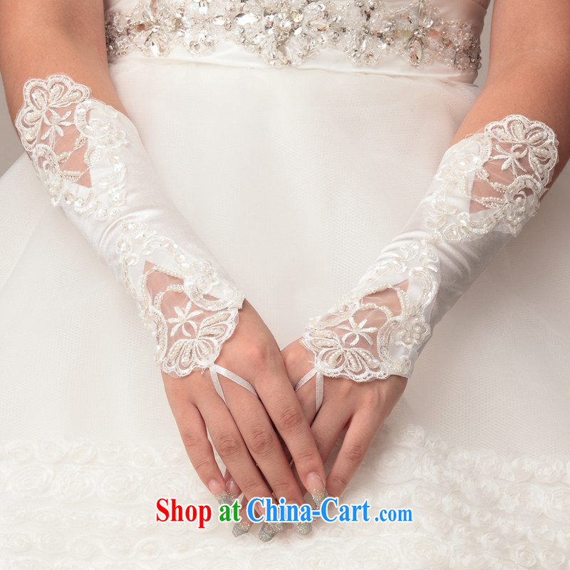 On the 2015 new bridal wedding Satin embroidery terrace to take short gloves, AIDS, and shopping on the Internet