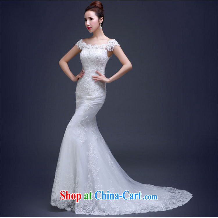 Ting Beverly wedding dresses new 2015 summer fashion a shoulder-tail crowsfoot bridal double-shoulder type Korean spring lace wedding white M pictures, price, brand platters! Elections are good character, the national distribution, so why buy now enjoy more preferential! Health