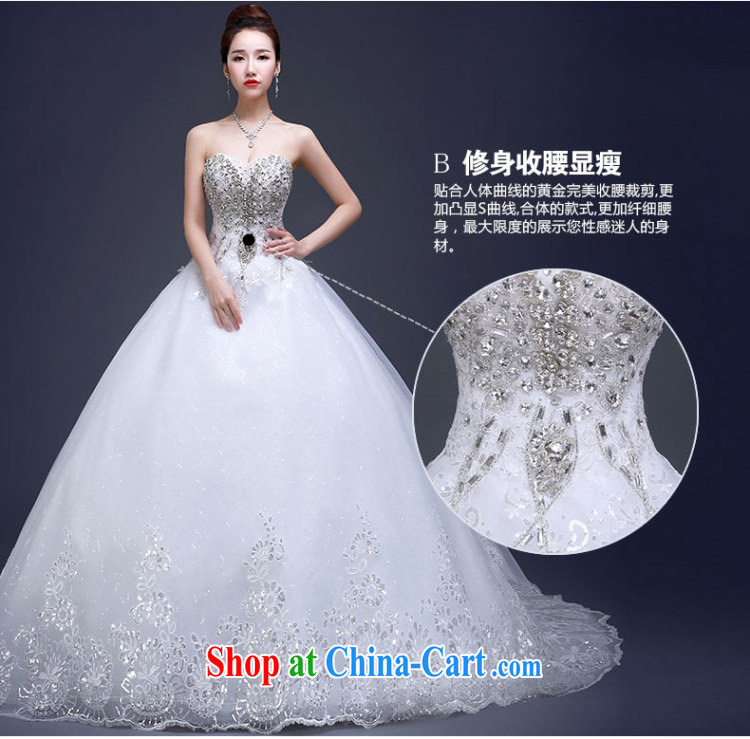 Ting Beverly wedding dresses new 2015 modern Korean long-tail bride wiped his chest water drill large, white retro summer white tailored pictures, price, brand platters! Elections are good character, the national distribution, so why buy now enjoy more preferential! Health