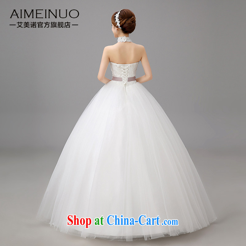 The United States, wedding dresses 2015 spring and summer new Korean princess is also wedding Korean lace inserts drill beauty with yarn H - 79 white XXL, AIDS, and the United States (Imeinuo), online shopping