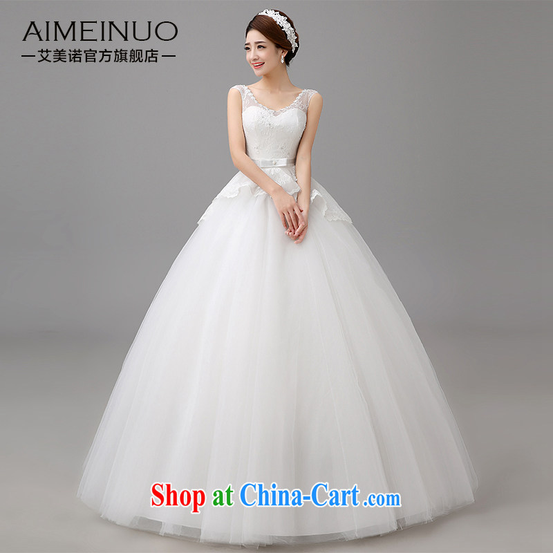 The United States, wedding dresses new 2015 spring and summer fashion the code marriages Korean shoulders V collar with beauty graphics thin strap H - 80 white XXL